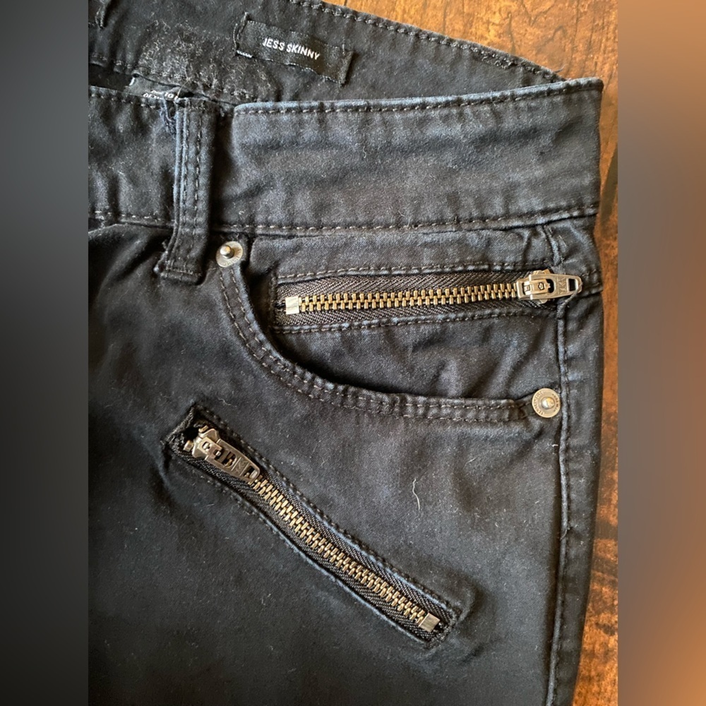 Kenneth Cole Stretchy Jess Skinny Black Denim Pants - Picture 3 of 6